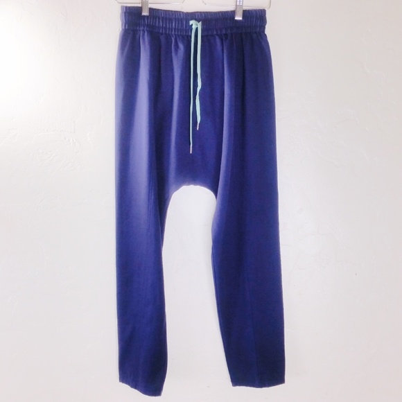 Suno Wool Drop Crotch Casual Drawstring Pants - Picture 6 of 7